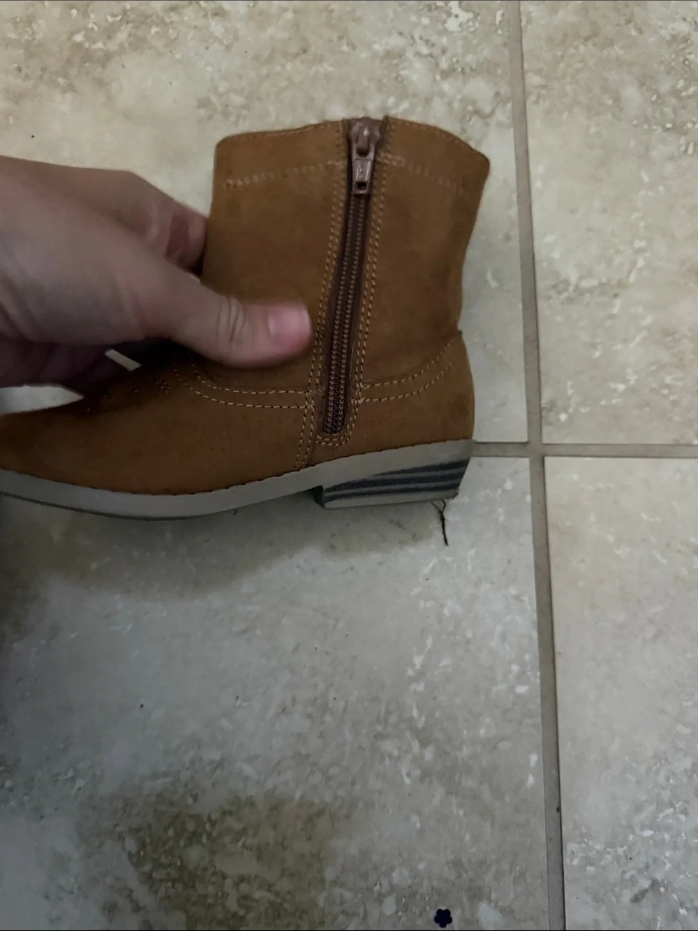 Old Navy Brown Kids Heart Accent Cowboy Boots